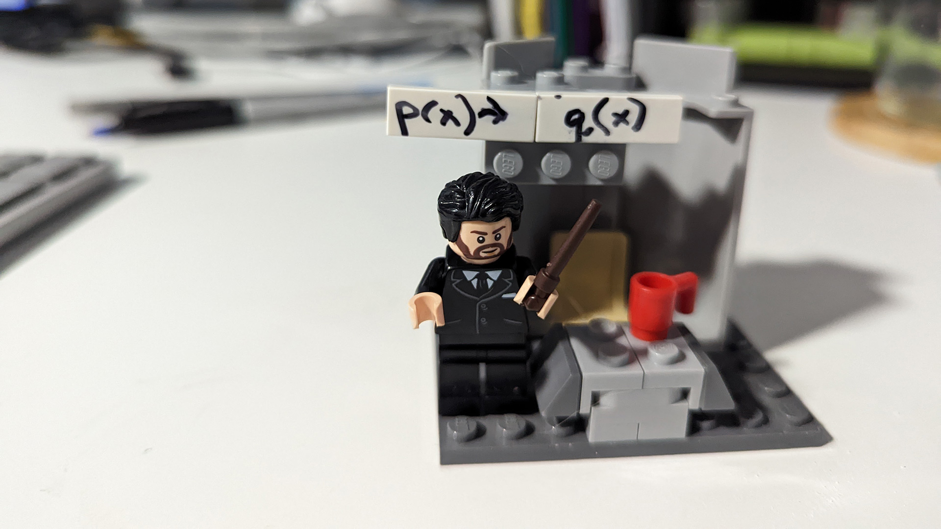 Lego man professor.